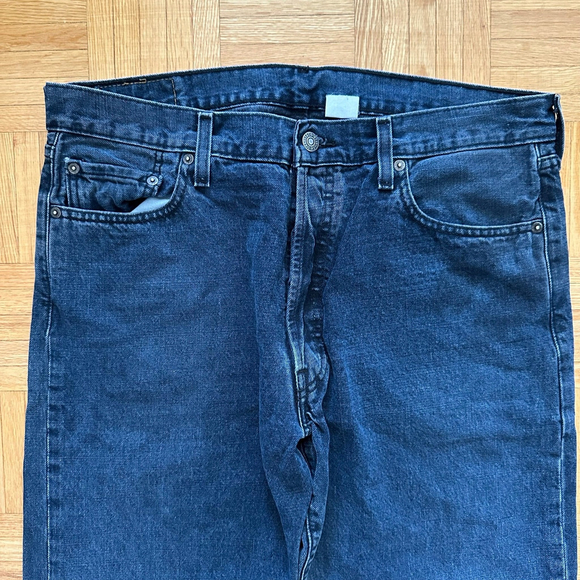 Vintage Levi's 501 Black washed fade denim jeans Size 36 x 32 Y2k - Picture 3 of 6